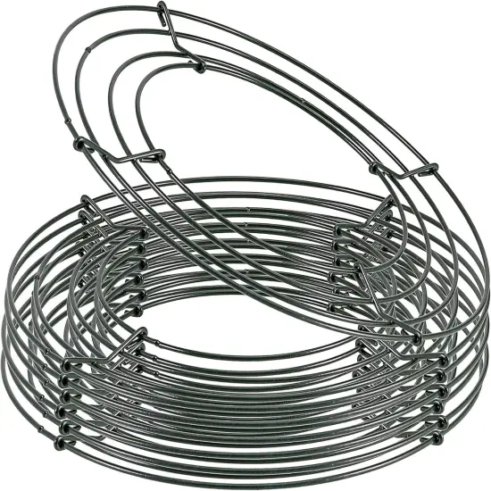 15 Pack 10 Inches Round Wire Wreath Frames, Green Metal Floral Wreath Frame, Wire Wreath Rings for Christmas New Year Party Home Decor DIY Crafts Supplies {4}