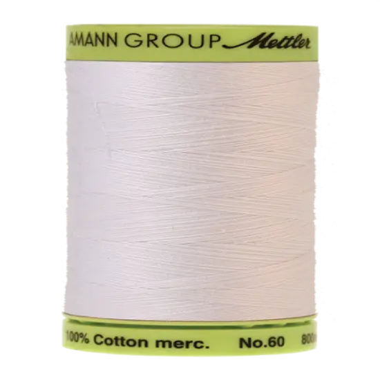 White (9248-2000) | Silk-Finish Cotton 60wt (800M / 875Y) | Mettler Thread {1}