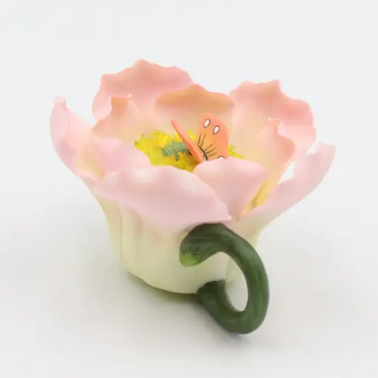 Mini Ceramic Wild Rose with Butterfly Teapot Figurine, Gift for Her, Gift for Mom, Kitchen D&eacute;cor, Tea Party D&eacute;cor, Caf&eacute; D&eacute;cor, Kitchen Decor {5}