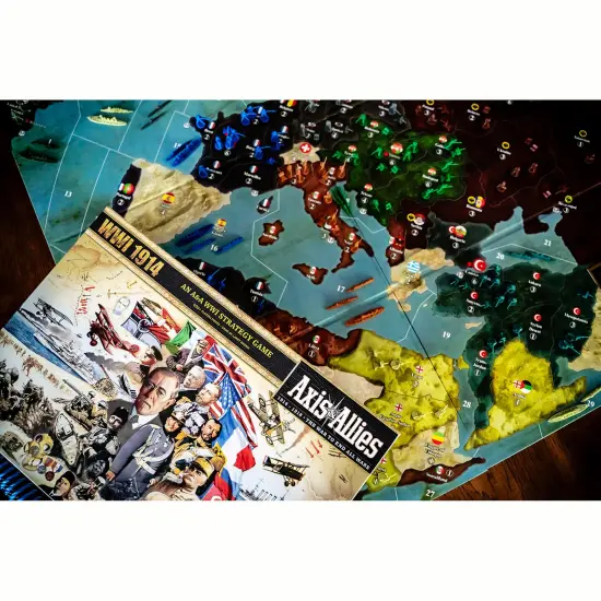Renegade Game Studios: Axis & Allies: WWI 1914 - Upgraded Edition, Epic Miniatures War Board Game, Immersive & Strategic, Age 12+, 2-8 Players, 4-6 Hr {4}