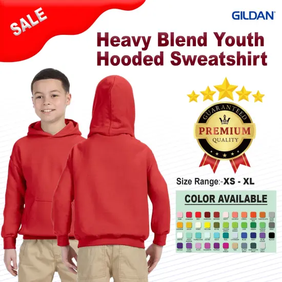 Gildan&reg; Heavy Blend Youth Hooded Sweatshirt Carolina blue {2}