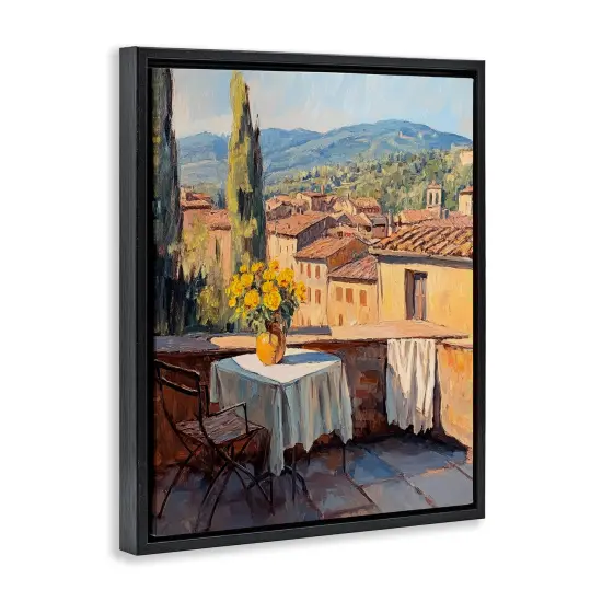 Stupell Industries Breakfast On The Balcony Floating Frame, design by Petal Prints Design {9}