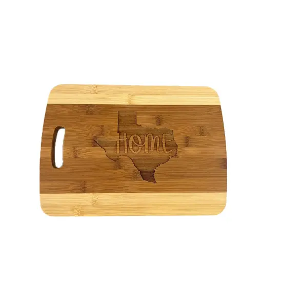 Texas Home Cutting Board 14''x9.5''x.5'' Bamboo {1}