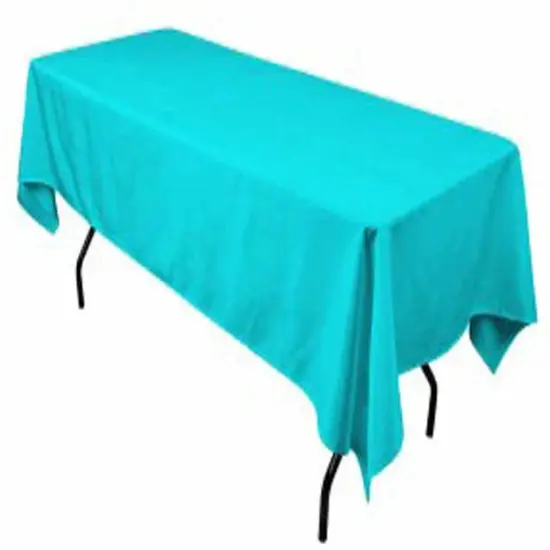Rectangular Turquoise Polyester Tablecloth 60&times;144 Inch Elegant D&eacute;cor for Weddings, Parties & Banquets {1}