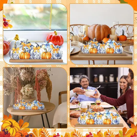 Fall Pumpkin Metal Sign for Tabletop {5}
