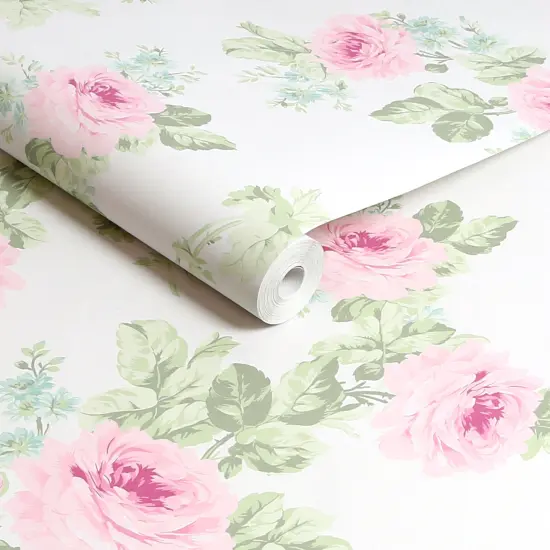 Rachel Ashwell Royal Bouquet Pink Wallpaper {3}