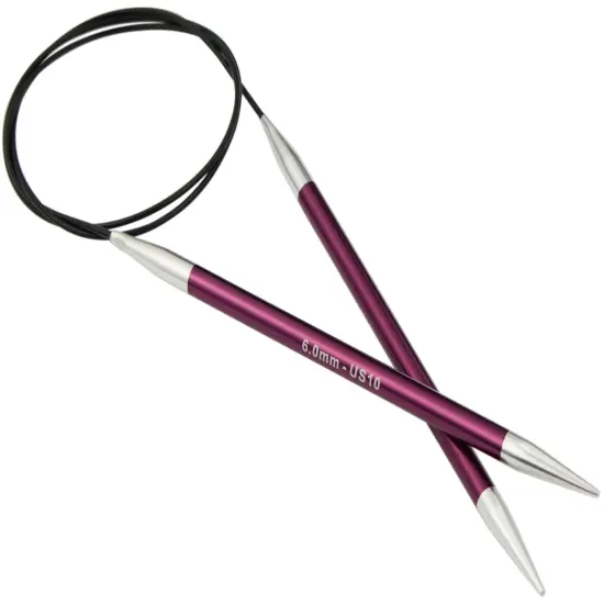 KnitPro-Zing Fixed Circular Needles 32"-Size 10/6mm {3}