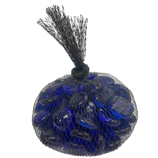 Cobalt Glass Nuggets - 12oz Bag - Flat Glass Gems/Beads - Decorative Glass Stones - Great for Mosaics and Other Glass Projects {1}