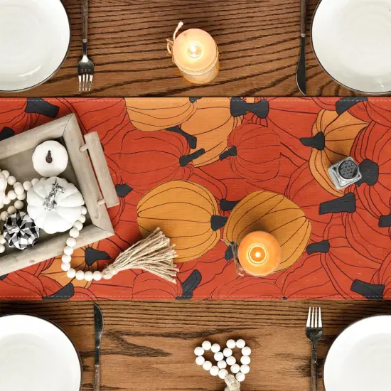 Pumpkins Black Cat Fall Table Runner,13x72 Inch {5}