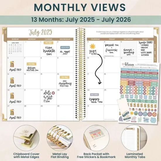 2025-2026 Hardcover Academic Year Planner - 7.5" x 9" (Cream) {2}