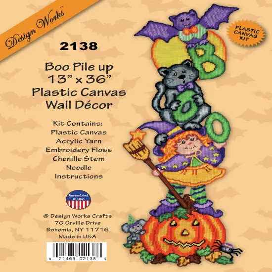 Design Works Plastic Canvas Wall Decor Kit-Boo Pile-Up {1}