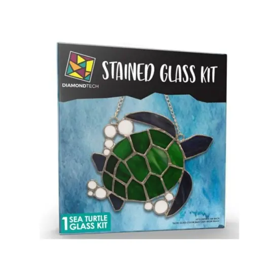 Studio Pro Pre-Cut Stained Glass Kit - Sea Turtle - Make Your Own Beautiful Stained Glass Project with Ease {1}