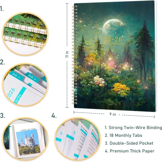 Monthly Planner 2025-2026 - 18 Month - 8.5" x 11" {4}