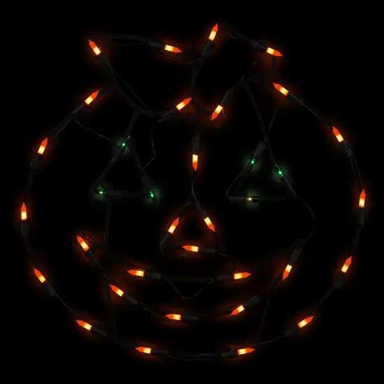 Northlight Lighted Jack-O-Lantern Halloween Window Decoration - 14" Orange {1}