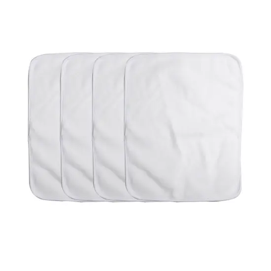 Craft Express 2 Pack Fleece Sublimation Burp Cloths – Soft White Baby Blanks {1}