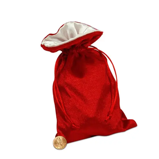 Red/White Velvet Bags with Satin Interior 5'' X 8'' {4}