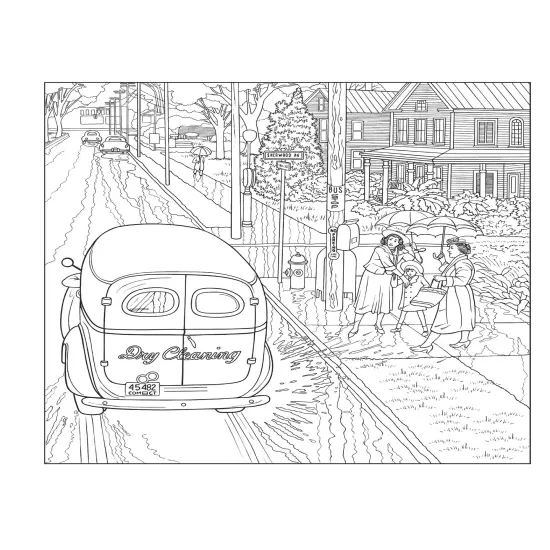 Creative Haven: Saturday Evening Post American Coloring-Softcover {5}