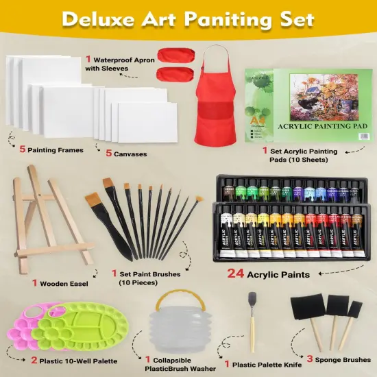 64 Piece Kids Painting Set {2}