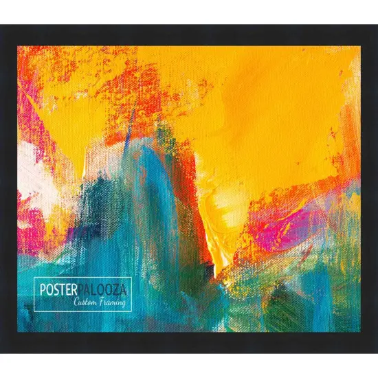 Square Minimalist Black Picture Frame - UV Acrylic, Foam Board Backing, Hanging Hardware {7}