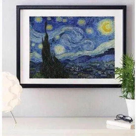 Framed Van Gogh Starry Night Art Print - Classic Artwork for Home Decor {4}