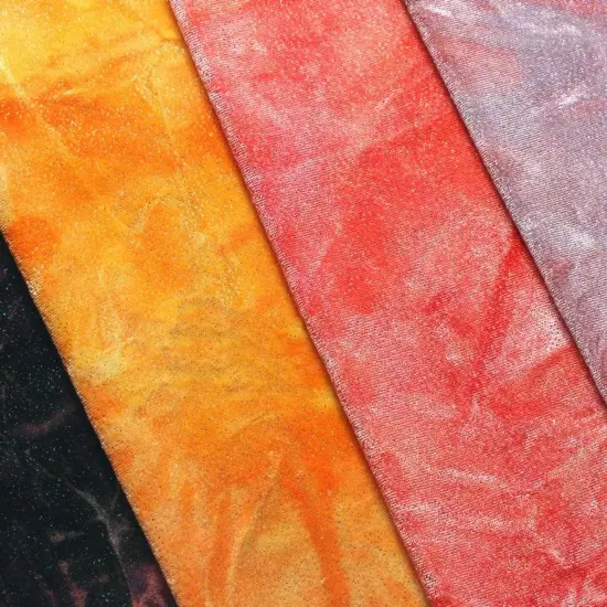 Crushed Tie Dye Velvet Vibrant Stretch Blue Boy {5}