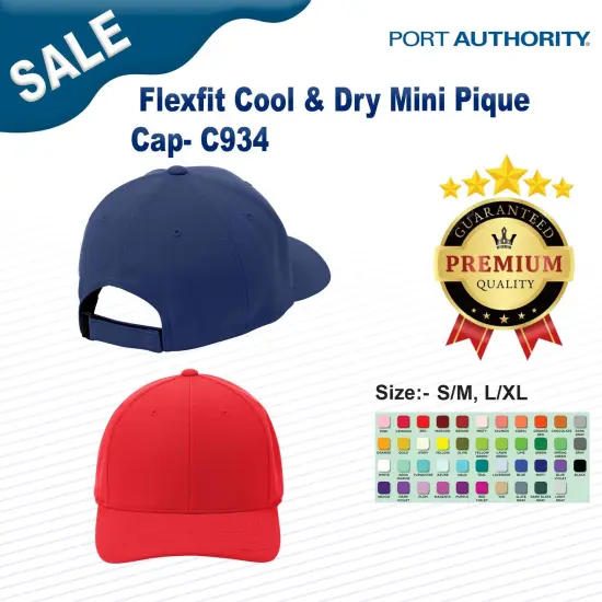 Port Authority&reg; Flexfit Cool & Dry Mini Pique Cap Silver {3}