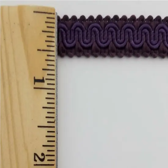 1/2" Scroll Braid Gimp w/ Backing - 12 Continuous Yards - Many Color Options! Dark purple {2}