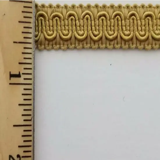 1/2" Scroll Braid Gimp w/ Backing - 12 Continuous Yards - Many Color Options! Aztec gold {2}
