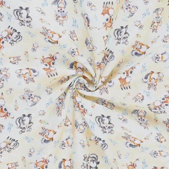 Mook Fabrics Fawn & Friends Cotton Fabric [45in. Wide] - By The Yard Yellow {2}