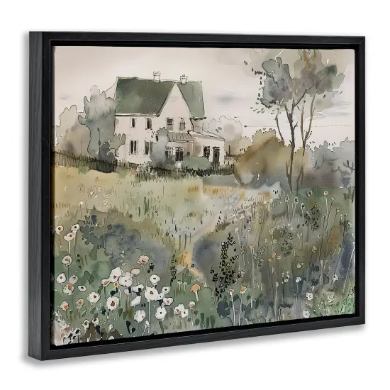 Stupell Industries Abstract English Cottage View Floating Frame By Annabelle Hall {9}