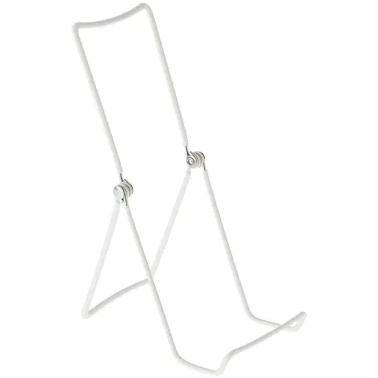 Gibson Holders 6AC Adjustable White Wire Display Easel, 3.5" W x 4.5" D x 9.25" H {1}