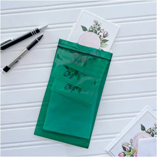 Plymor 5" x 8", Green 2 Mil Zipper Reclosable Plastic Bags {4}