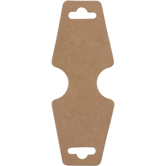 Necklace Cards - 200-Pack Blank Bracelet Card, Necklace Display Card, Bracelet Display Cards, Jewelry Hanging Cards for Bracelets, Neclace, Anklet, Fashion Jewelry, Kraft Brown, 4.75 x 1.75 Inches {1}