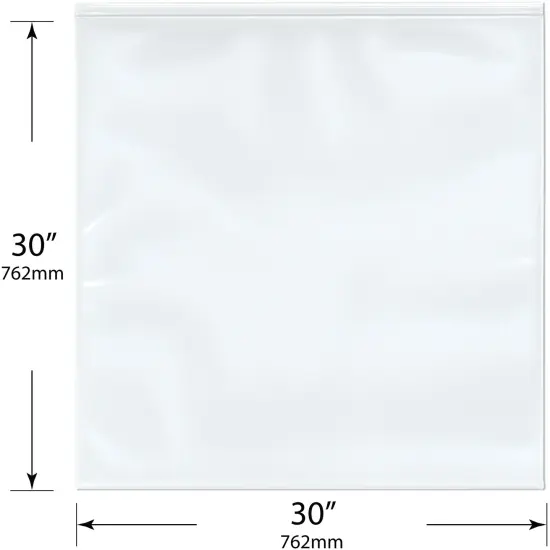 Plymor 30" x 30" (Pack of 100), 6 Mil Industrial Duty Zipper Reclosable Plastic Bags {2}