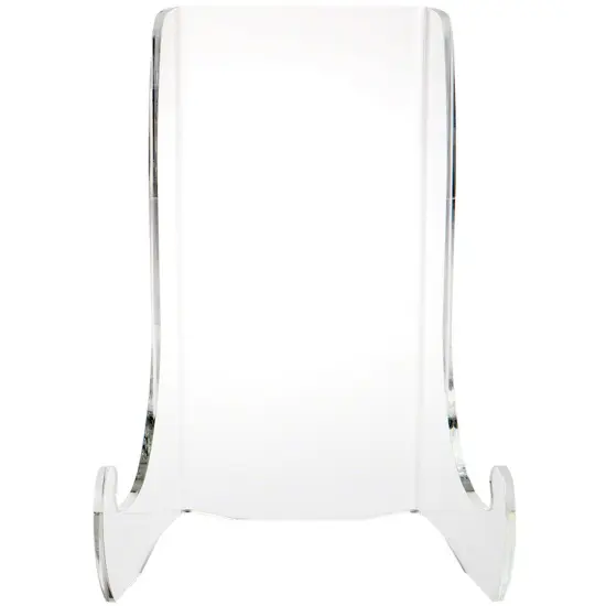 Plymor Clear Acrylic Flat Back Easel With Shallow Support Ledges, 12" H x 8.25" W x 6.75" D {3}