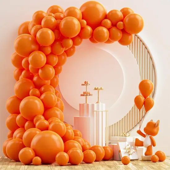 102PCS Red Latex Balloon Arch Kit Orange {1}
