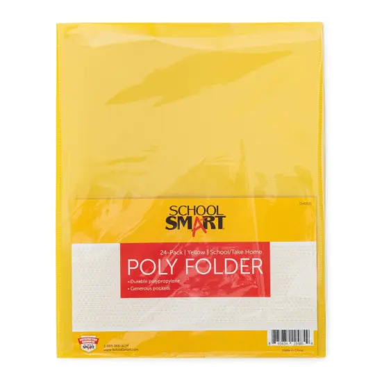 School Smart Take Home Folder, Yellow, Set of 24 {4}