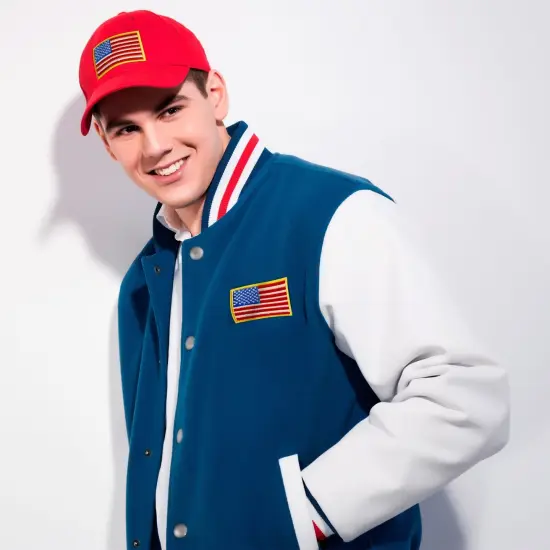 24 Pack of Iron On American Flag Patches for Patriotic Accessories, Embroidered USA Patch Set for Clothing Multicolor {2}