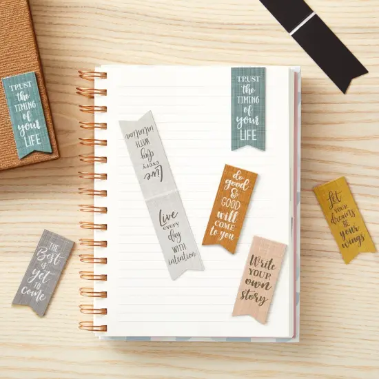 36-Pack Inspirational Magnetic Bookmarks for Women with Motivational Quotes, Bulk Magnet Page Clips for Students, Teachers, Office, Reading, 6 Designs (2.5x1 in) Multicolor {3}