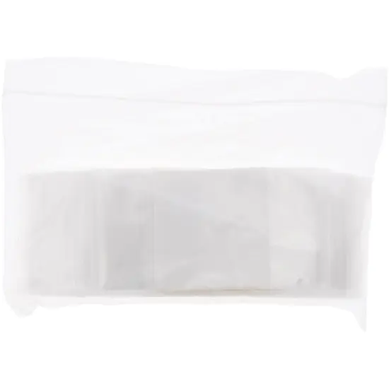 Plymor 2" x 4" (Pack of 100), 2 Mil White-Block Zipper Reclosable Plastic Bags {4}