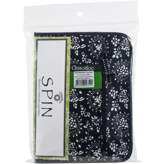 ChiaoGoo SPIN Bamboo Interchangeable Tips 5" Set - Complete - US 2-15 {1}