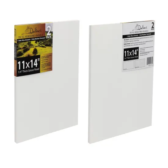 Jerry's Artarama Da Vinci Dual Sided Pro Panel Board - 20-Pack, 11x14" 6mm Deep Panels for Painting - Archival, Acid-Free Art Supplies - Ultra-Smooth & Medium Textured Paint Surfaces {3}