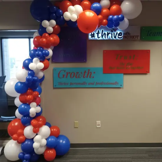 Blue Red White Balloons Arch Garland Kit, 147 Pcs Royal Blue Red White Confetti Blue Red Balloon for Graduation Birthday Party Decorations {5}