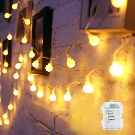 Battery Operated String Lights 100 LED 40Ft Fairy Lights with 8 Lighting Modes Waterproof Twinkle Lights for Christmas Bedroom Wedding Party Xmas Tree Decoration {5}