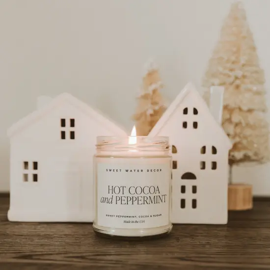 HOT COCOA AND PEPPERMINT SOY CANDLE {3}
