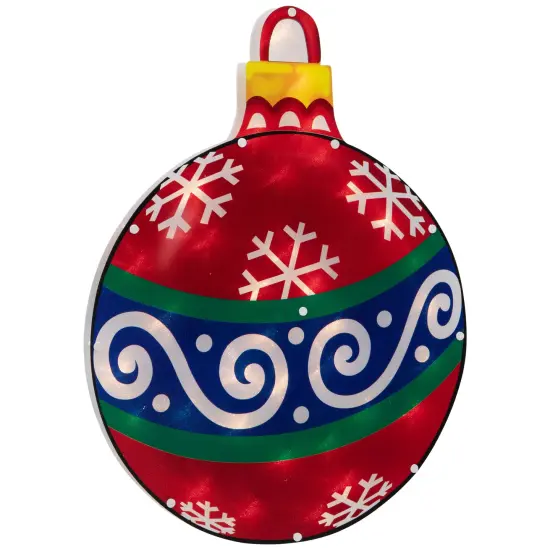 Northlight 19.5" Lighted Red Christmas Ornament Window Silhouette {5}