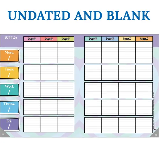 Carson Dellosa Retro Remix Teacher Planner 2025-2026, Undated 8" x 11" Lesson Plan Book With Retro Stickers, Class Schedule, Weekly Calendar, Homeschool & School Supplies, Groovy Classroom Must Haves {4}