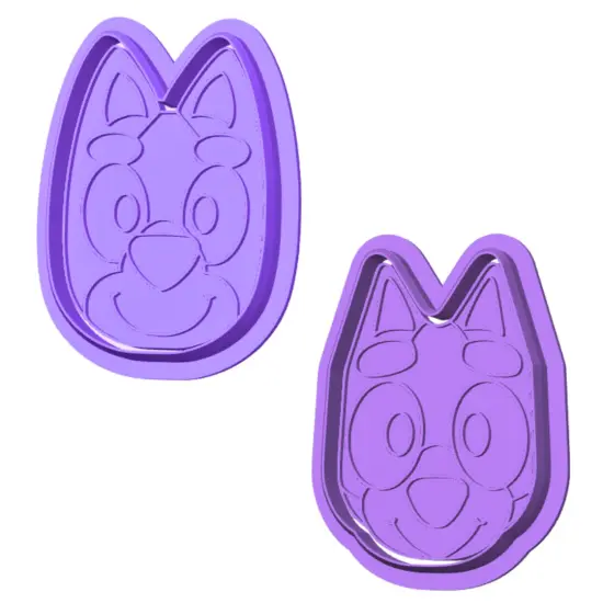Blue Heeler Cake Pop Mold Round face {6}