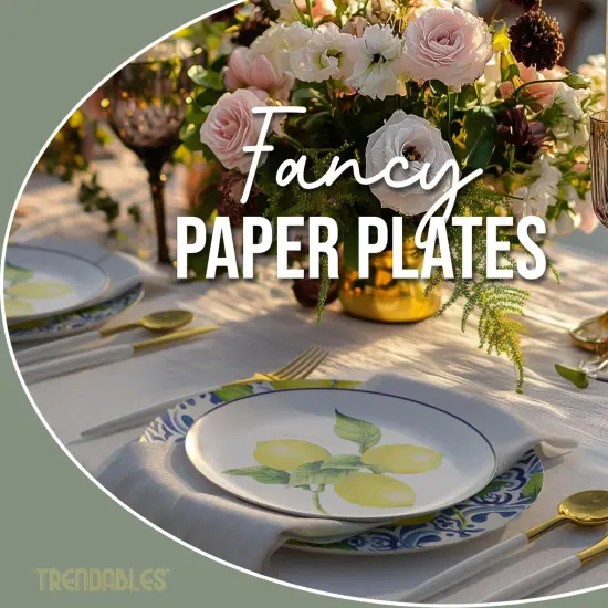 Earthtrends Heavy Duty Paper Plates for parties &ndash; Includes 8-Inch Paper Dessert Plates and 10-Inch Paper Dinner Plates &ndash; Disposable Floral Paper Plates for Parties, Weddings, Events, BBQs, Birthdays, Catering, Holidays &ndash; Elegant Tableware Set Tuscan {3}