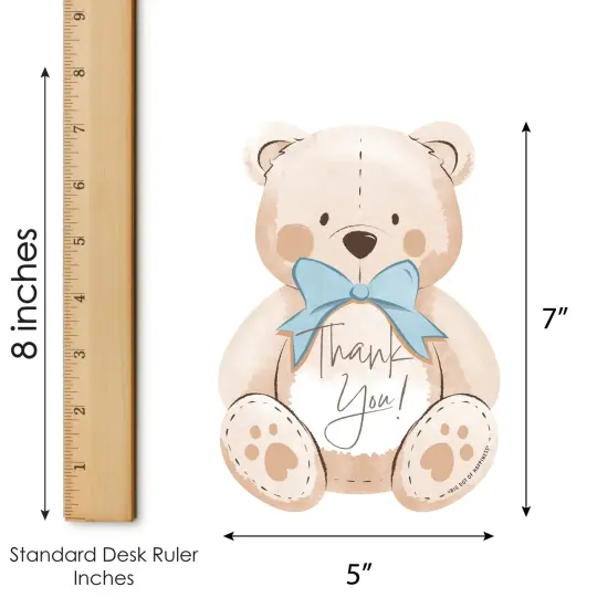 Big Dot of Happiness We Can Bearly Wait - Shaped Thank You Cards - Teddy Bear Baby Shower Thank You Note Cards with Envelopes - Set of 12 {6}